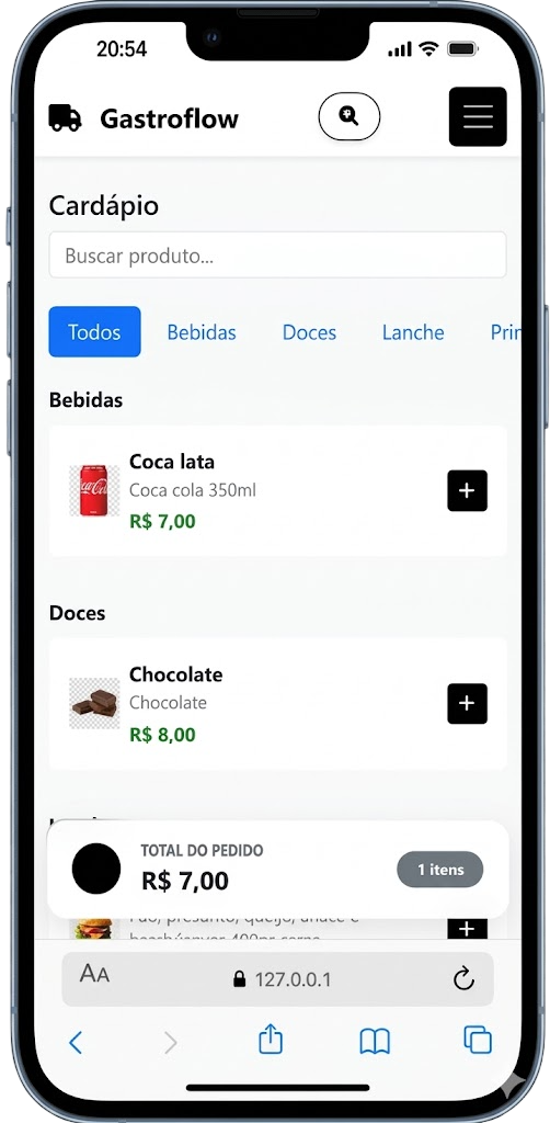 Site de Delivery no Celular